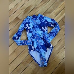 Snapper rock mango tango‎ surf swimsuit one piece long sleeve uv protection